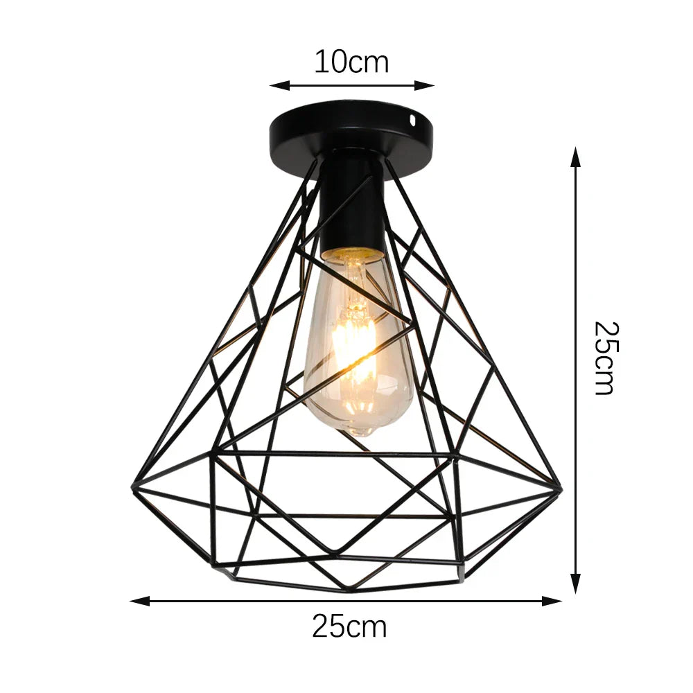 Iron Aisle Ceiling Lights: Industrial Nordic Vintage Kitchen Decor Ceiling Lamp