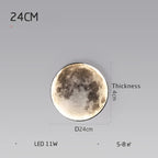 LED Moon Wall Lamp: Modern Indoor Lighting for Bedroom and Living Room Decor