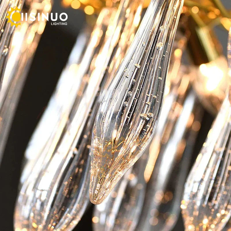 LED Crystal Chandelier: Luxury Home Decoration Living Room Hanging Lamp