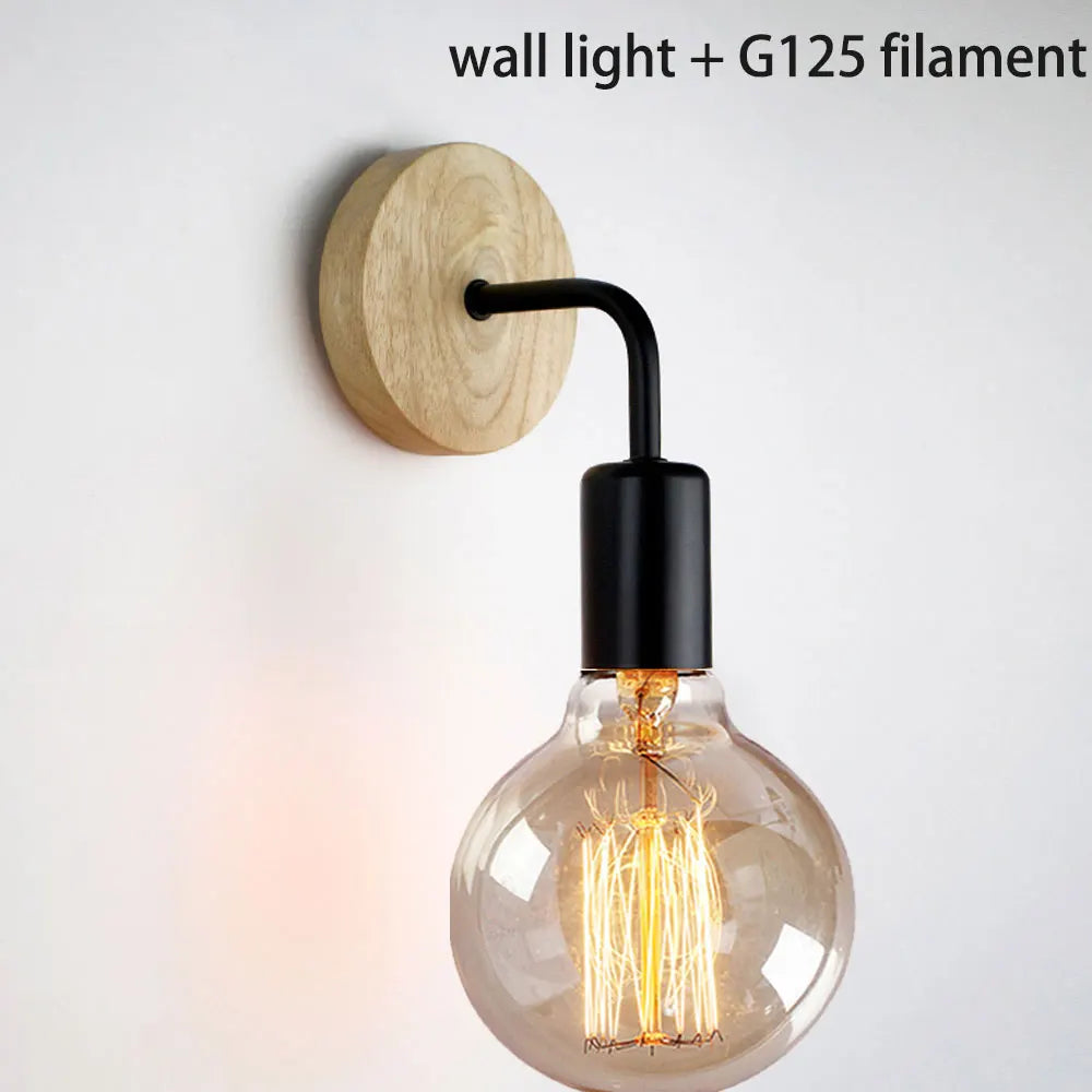 Vintage Industrial Wall Lamp Dimmable E27 Light Bulb Wall Light