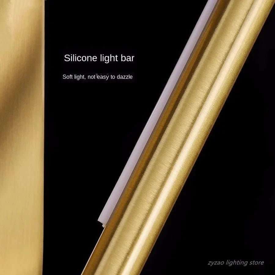 Nordic Copper Line Wall Lamps: Modern Bedroom LED Lights, Living Room Stair Decor