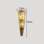 Crystal Torch Wall Lamp: Modern Light Luxury for Living Room, Bedroom, Study, Restaurant.