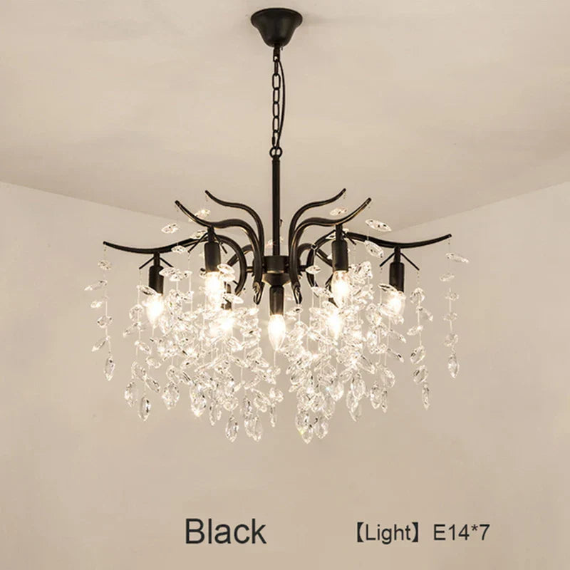 Crystal LED Chandelier: Luxury Indoor Lighting for Home, Kitchen, Living Room