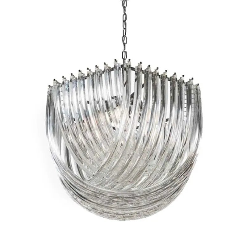 Art Glass Tube Pendant Chandelier Dining Room Hanging Lamp