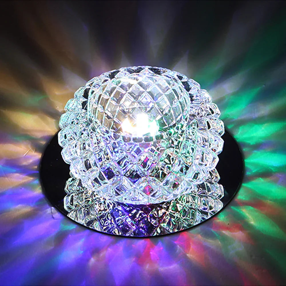 Crystal LED Ceiling Chandelier for Aisle, Balcony, Porch, and Corridor Lighting