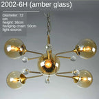 Modern Glass Ball LED Chandelier | Luxury Indoor Hanging Lamps for Living Room
