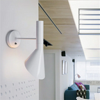 Swing Head Wall Lamp White Black Postmodern Design Bedside Reading Light E27