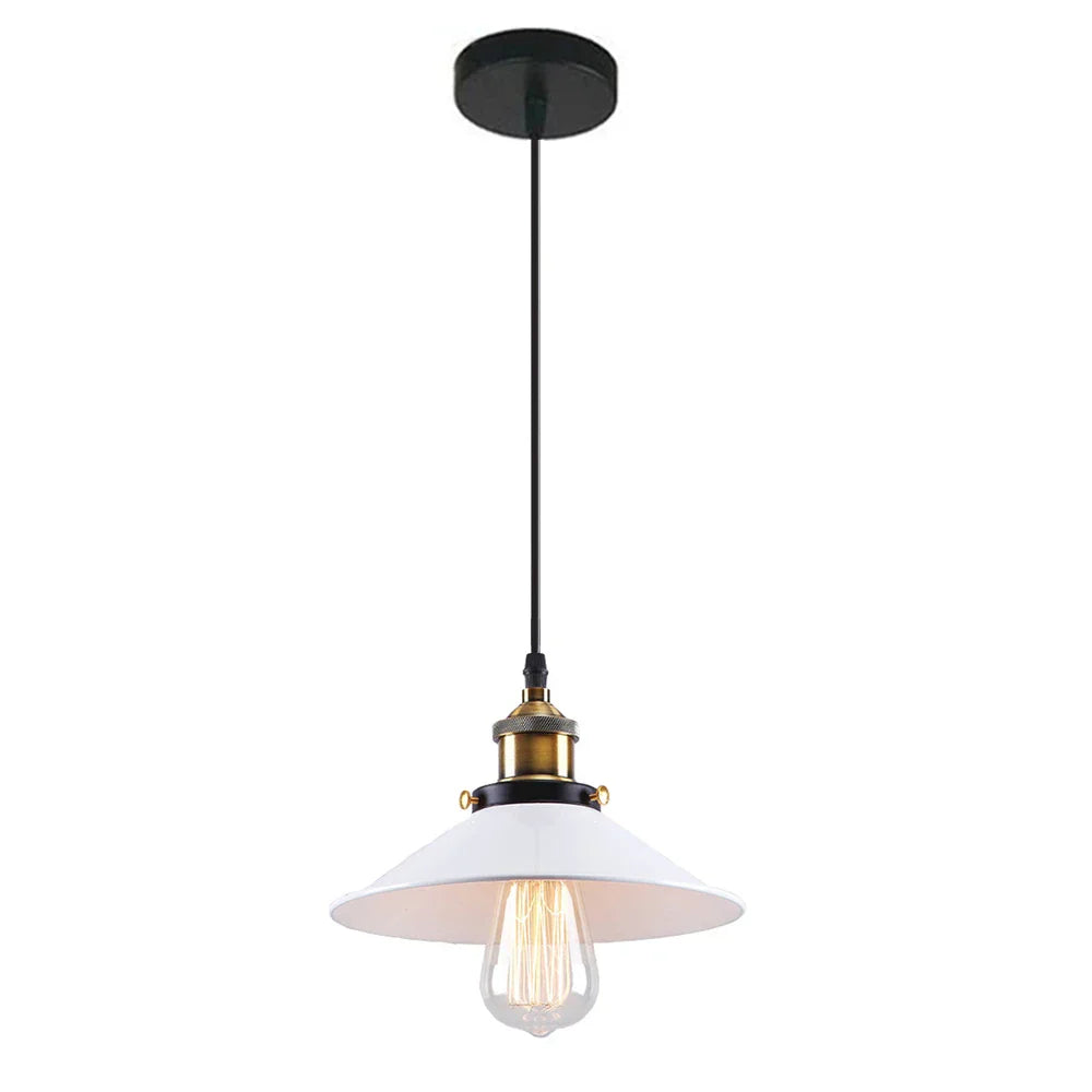Iron Pendant Light Vintage Loft Bar Lighting Nordic Handing Lampshade