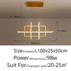 Geometric Aluminum Pendant Light for Living Bedroom Restaurant Kitchen - Modern Art Luminaire