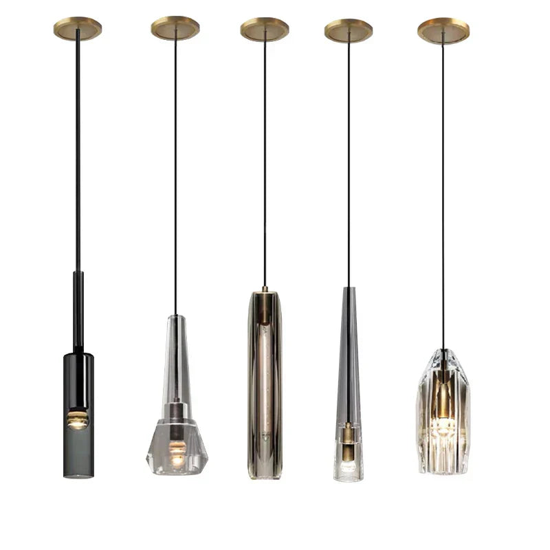 Copper Crystal Chandelier Nordic Luxury Modern Dining Room Lamp