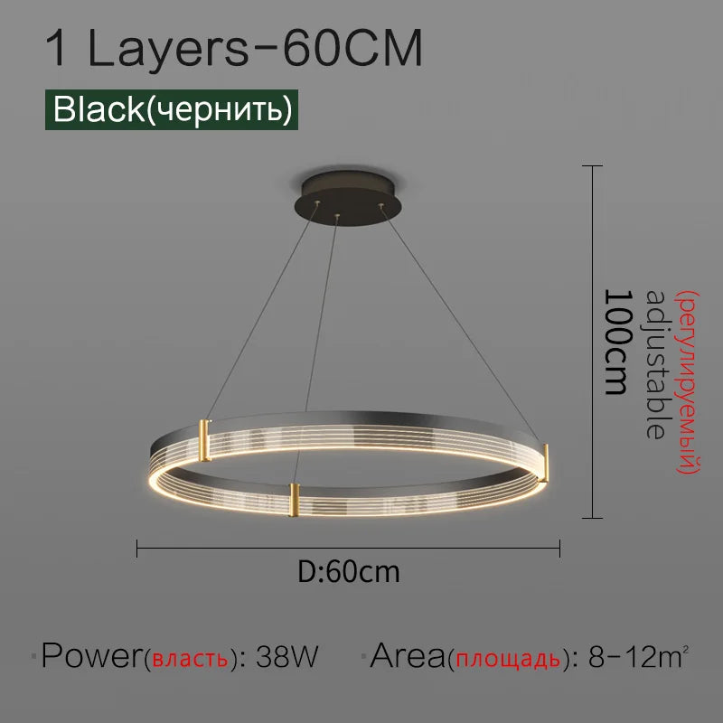 Luxury Nordic Chandelier LED Bedroom Living Room Lamp