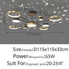 Modern LED Ceiling Chandelier | New Star Projection | Living Room Bedroom Lighting Fixtures