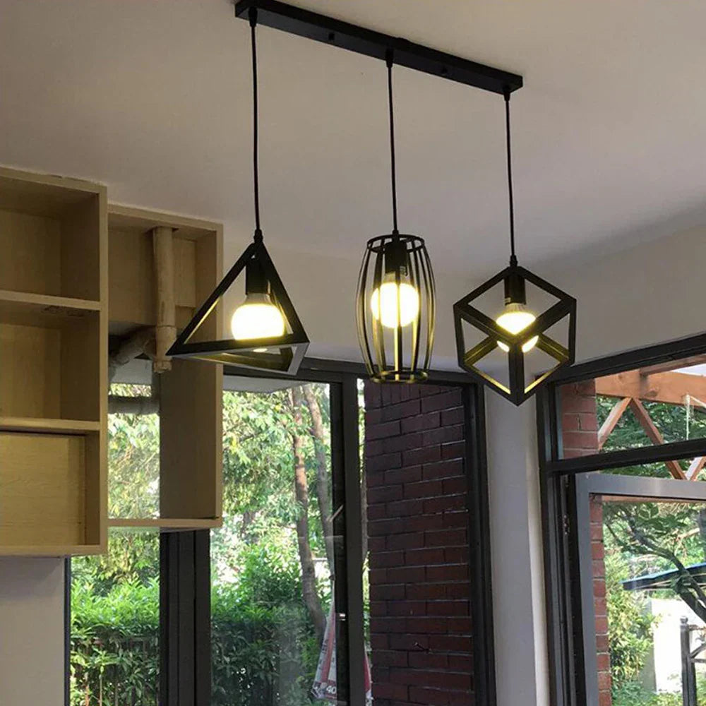 Vintage Industrial Pendant Light LED Ceiling Chandelier for Home Kitchen