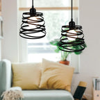 Swirl Iron Cage Pendant Light Industrial Vintage Loft Style Lamp