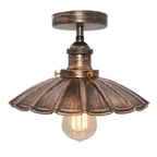 Iron Ceiling Light: Vintage Industrial Flush Mount for Home Bedroom Kitchen Living Room