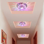 Crystal LED Ceiling Chandelier for Aisle, Balcony, Porch, and Corridor Lighting
