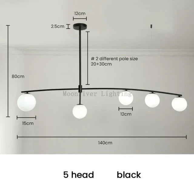 Nordic Bean Chandelier: Modern, Simple, Creative Lighting for Living Room, Dining Room, Bedroom