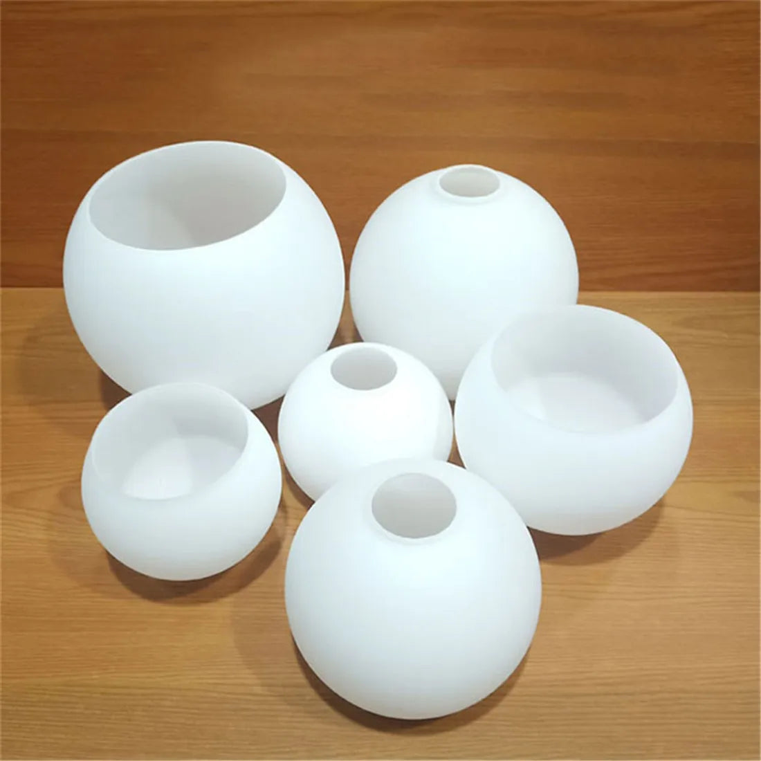 Opal White Glass Lamp Shade Replacement - Frosted Pendant Replacement Globe