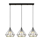 Modern Black Cage LED Pendant Light for Home & Commercial Lighting