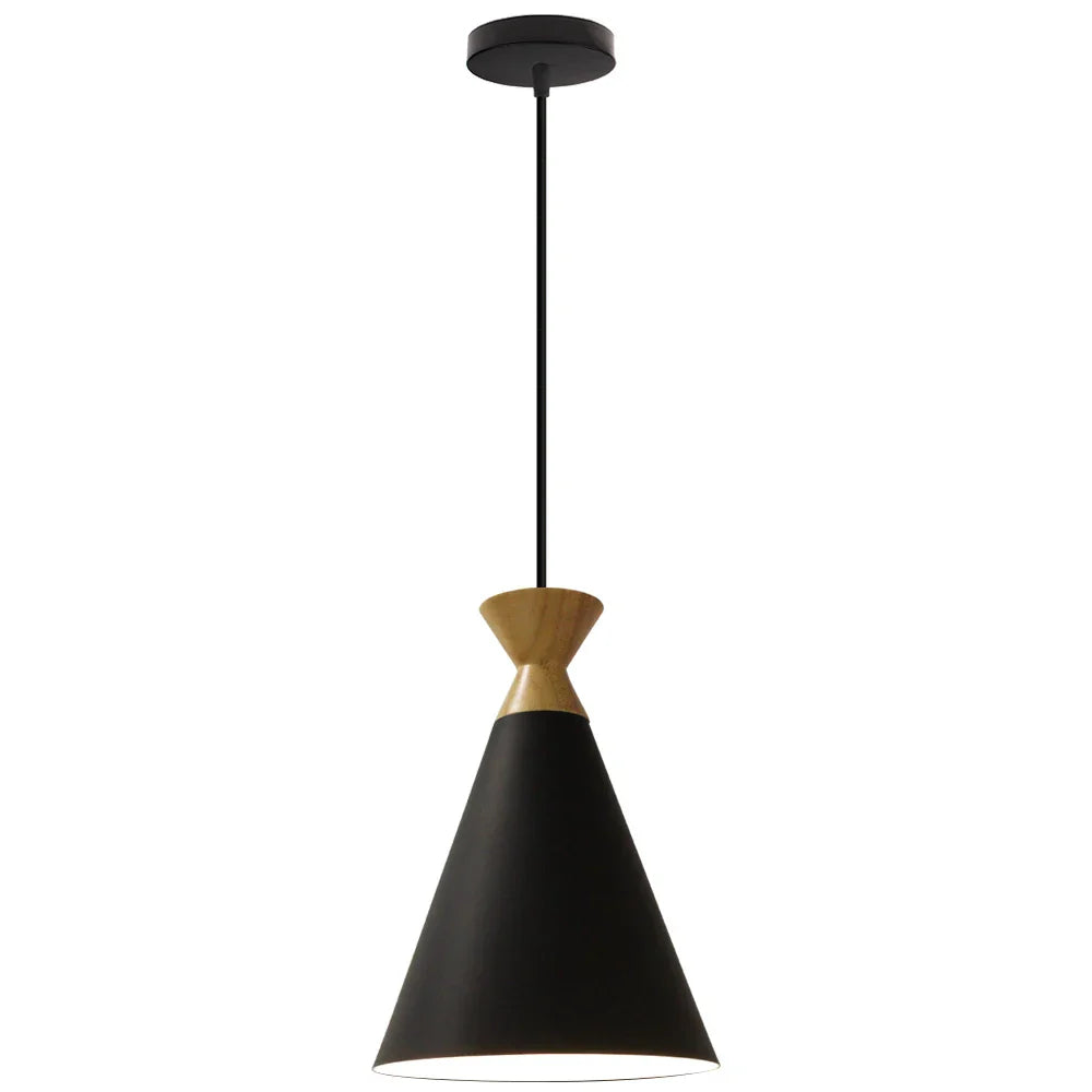 Vintage Modern Wood Pendant Lamp | Nordic Industrial LED Hanging Light