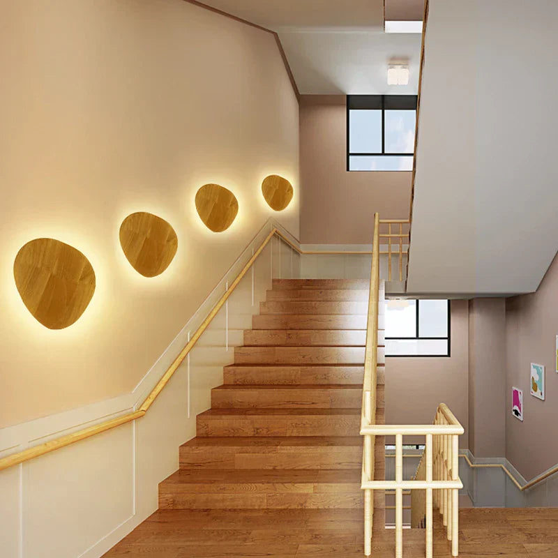 LED Wooden Wall Lamp: Modern Nordic Style Bedroom Wall Light, AC110-240V