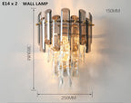 Gray/Clear Crystal K9 LED Pendant Lamp for Modern Luxury Living Room