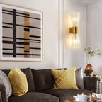 Crystal Wall Sconce: Modern Home Indoor Lighting for Living Room, Staircase & Hallway