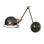 Vintage Loft Adjustable Wall Lamp Black Swing Arm Sconce Wall Lights