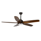 Vintage Wood Blade Ceiling Fan with Remote Control