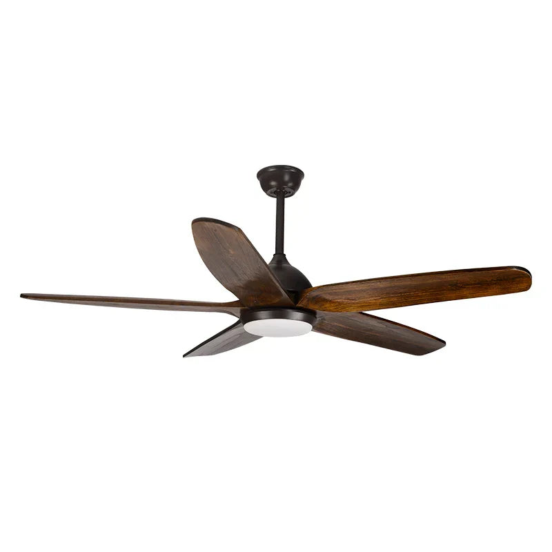 Vintage Wood Blade Ceiling Fan with Remote Control