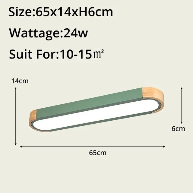 Wood LED Ceiling Lamp: Modern Decorative Lighting for Home Interiors