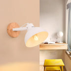 Nordic Wood Wall Sconce E27 LED Indoor Retro Lamp for Bedroom Bathroom Aisle