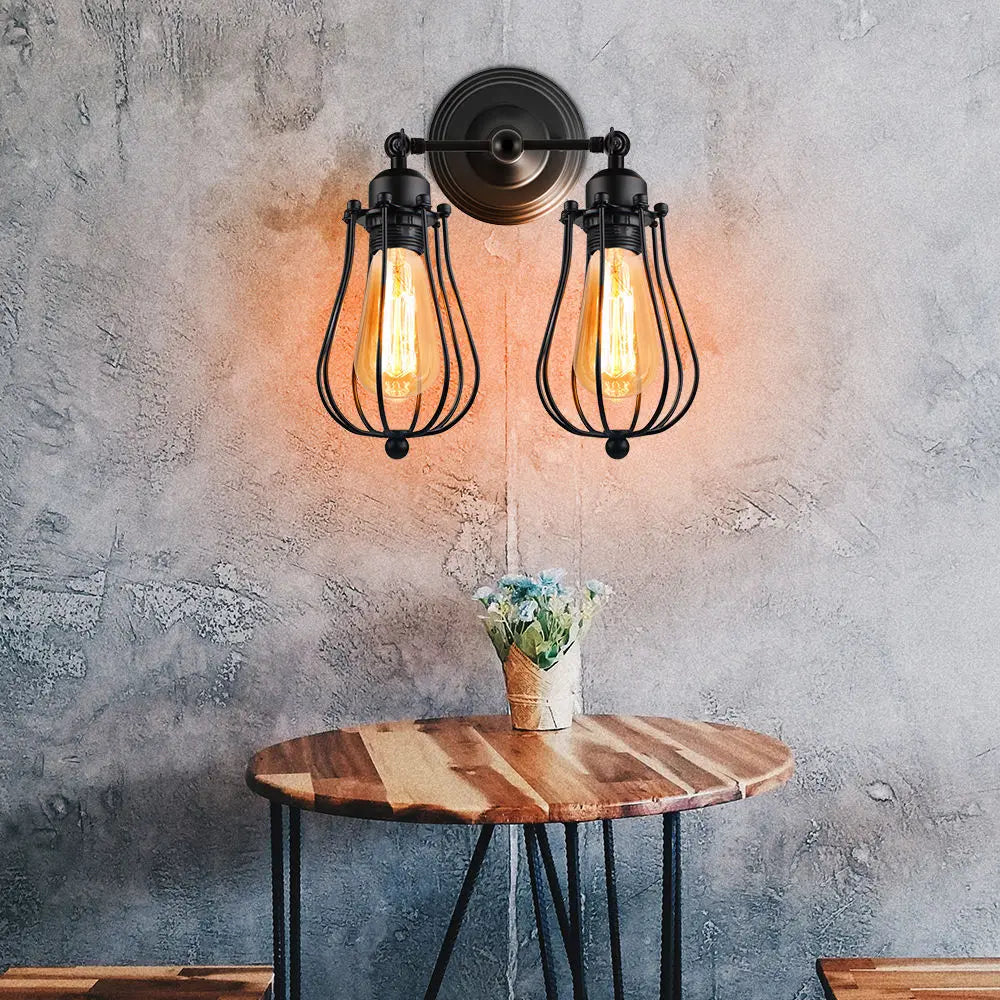 Modern Vintage Wall Lights Adjustable Bedside Sconce Lamps