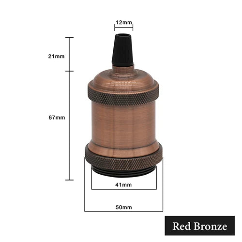 Vintage E27 Socket Pendant Lights with Edison Bulb Lamp Bases