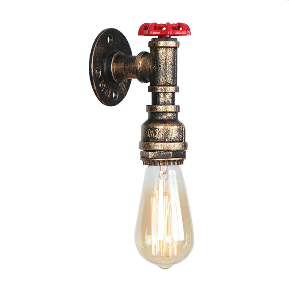 Vintage Industrial Water Pipe Wall Light for Home Cafe Decor - Afralia™
