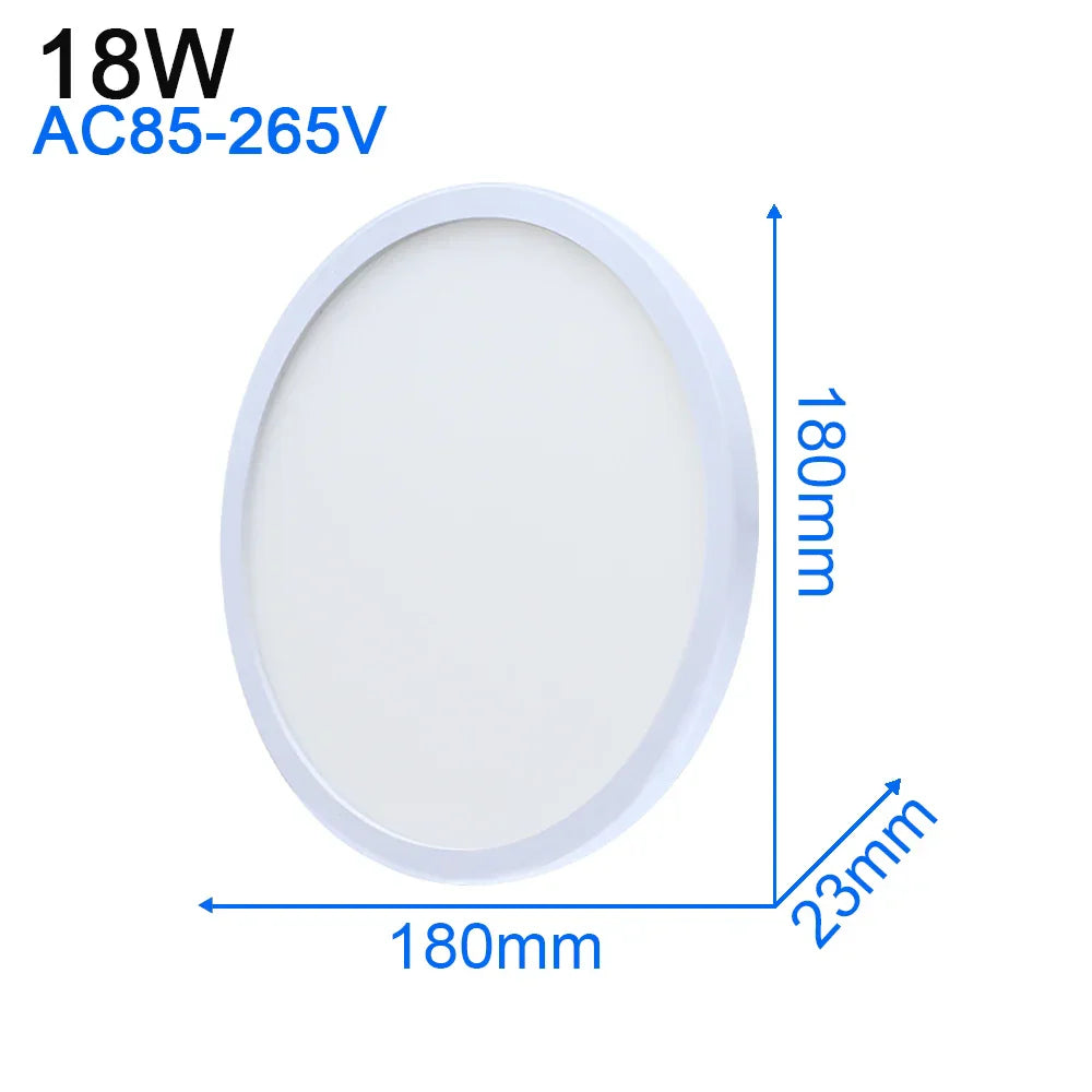 LED Ceiling Light: Modern Ultra-thin Panel, 6-48W, Surface Mounted for Living Room