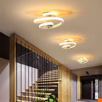 Spiral LED Ceiling Light: Modern Minimalist Indoor Lighting Fixture for Living Room
