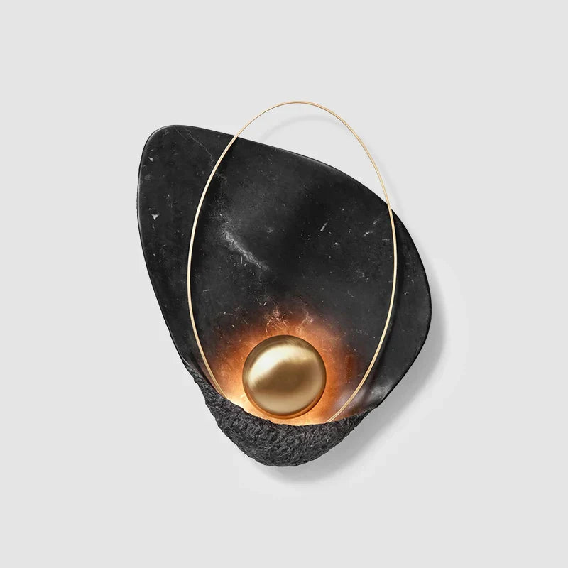 Modern Resin Wall Lamp: Living Room Decor, Bedside Hallway White Black Light