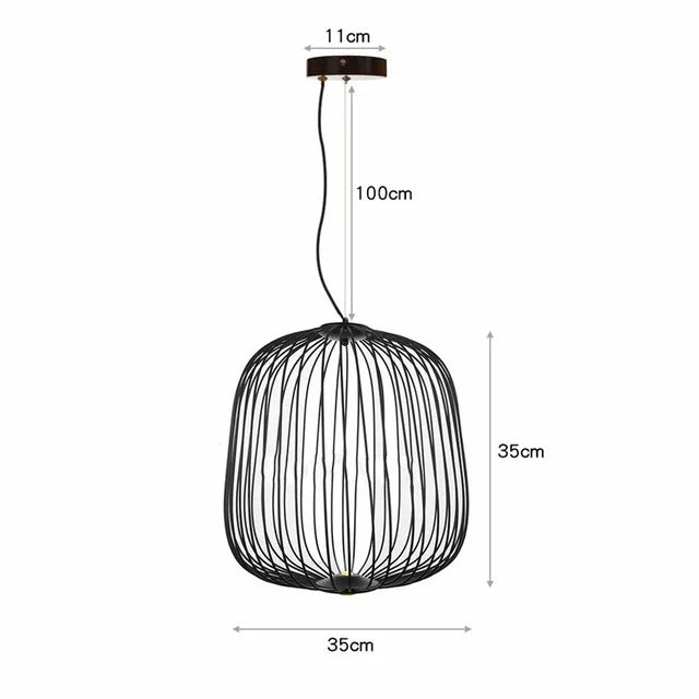 Modern LED Bird Cage Chandelier for Villa Living Room Dining Decor