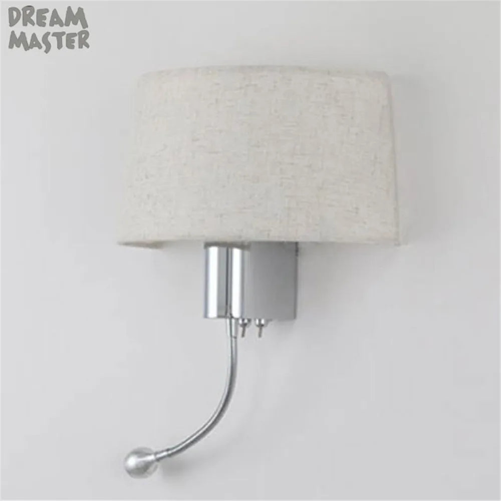 LED Industrial Gooseneck Wall Sconce for Bedroom Reading and Hotel
