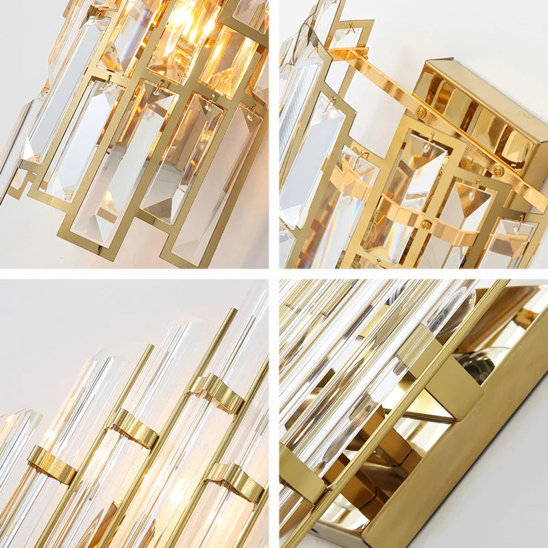 Elegant Crystal Wall Lamp for Living Room, Bedroom, and Aisle Lighting