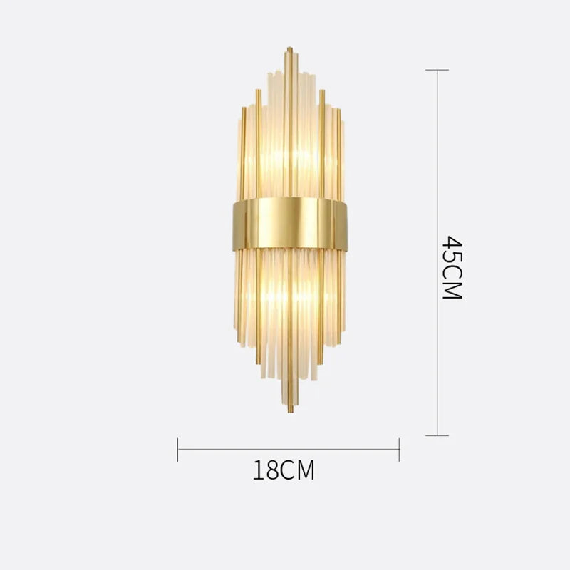 Crystal Wall Lamp for Modern Light Luxury Living Room, Bedroom, and Dining Area