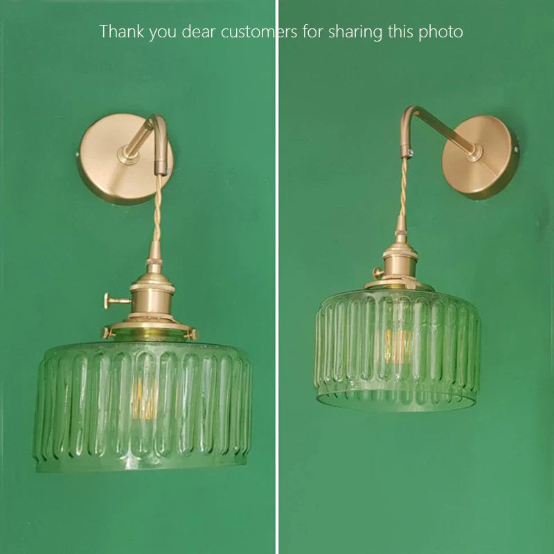 Glass Adjustable LED Sconce Wall Light for Bedroom Home Decor