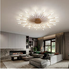 Modern Led Chandelier Fixture for Living Room Bedroom, Creative Ceiling Lamp