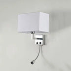 LED Minimalist Wall Lamps with Rectangle Texture Shade for Living Room & Bedroom