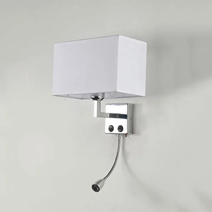 LED Minimalist Wall Lamps with Rectangle Texture Shade for Living Room & Bedroom