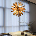 Nordic Dandelion Wooden Pendant Lights for Tea Room Dining Living, Artistic Personality Lamp