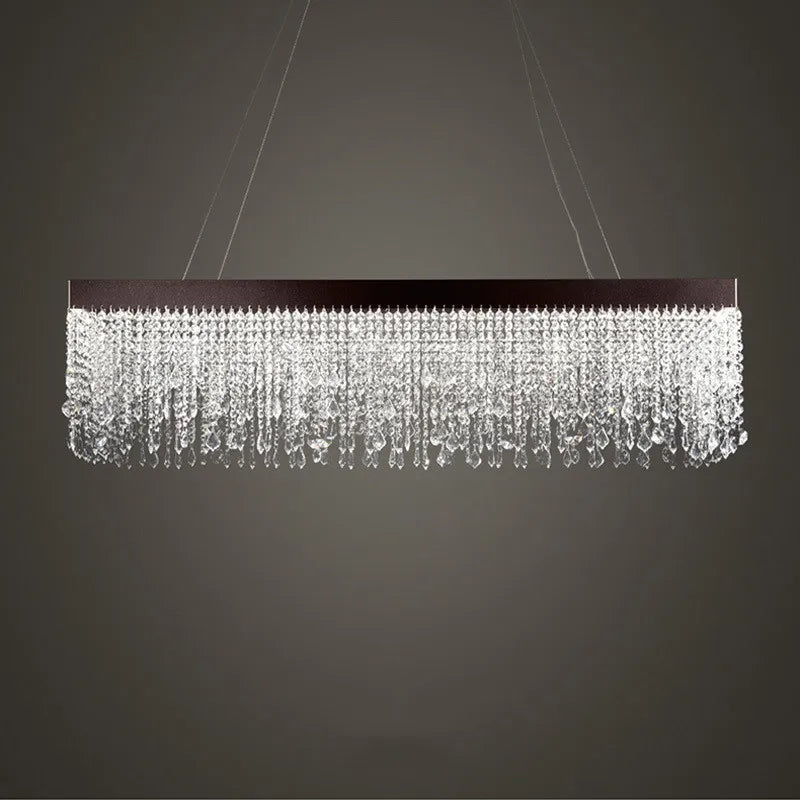 Modern Crystal LED Chandelier for Living Room Dining Luxury Ceiling Pendant Lamp