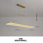 Gold Aluminum LED Chandelier Acrylic Deco Design for Bedroom Kitchen Island