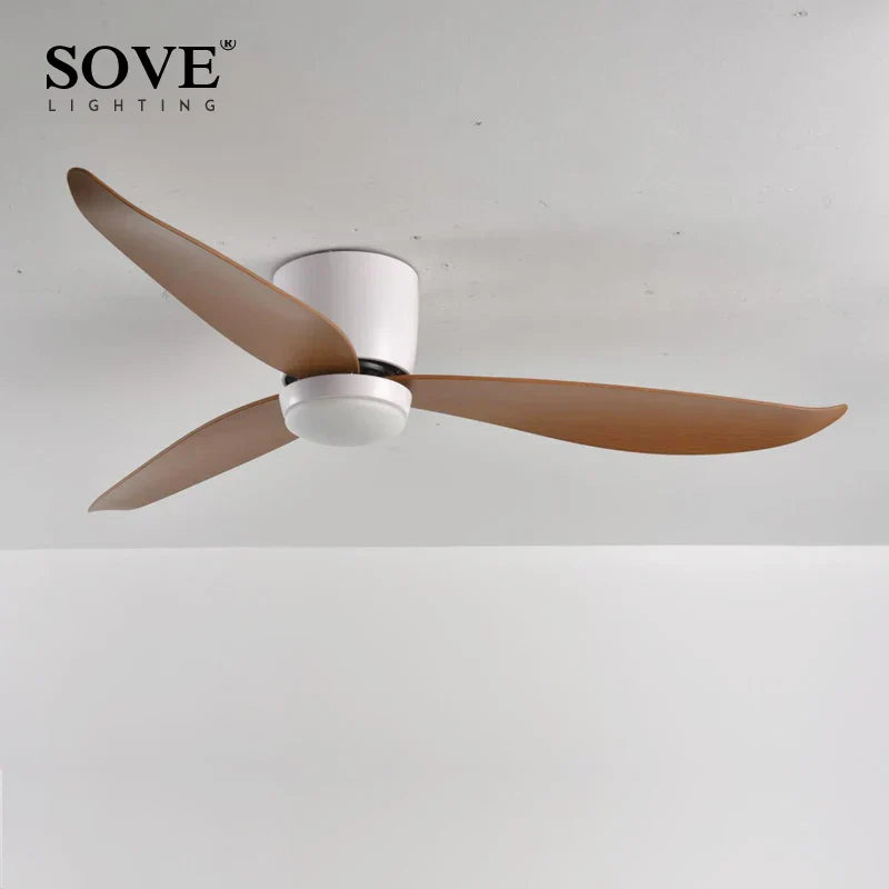 LED Ceiling Fan with Remote Control, Modern Design, Bedroom Decor, 220V